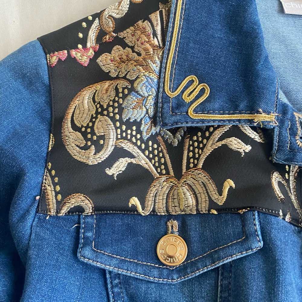 Embroidered Denim Jacket - Picture 3 of 6